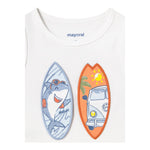 Mayoral Canotta Girocollo Tinta Unita con Stampa per Neonato 1069 BIANCO MAYORAL 