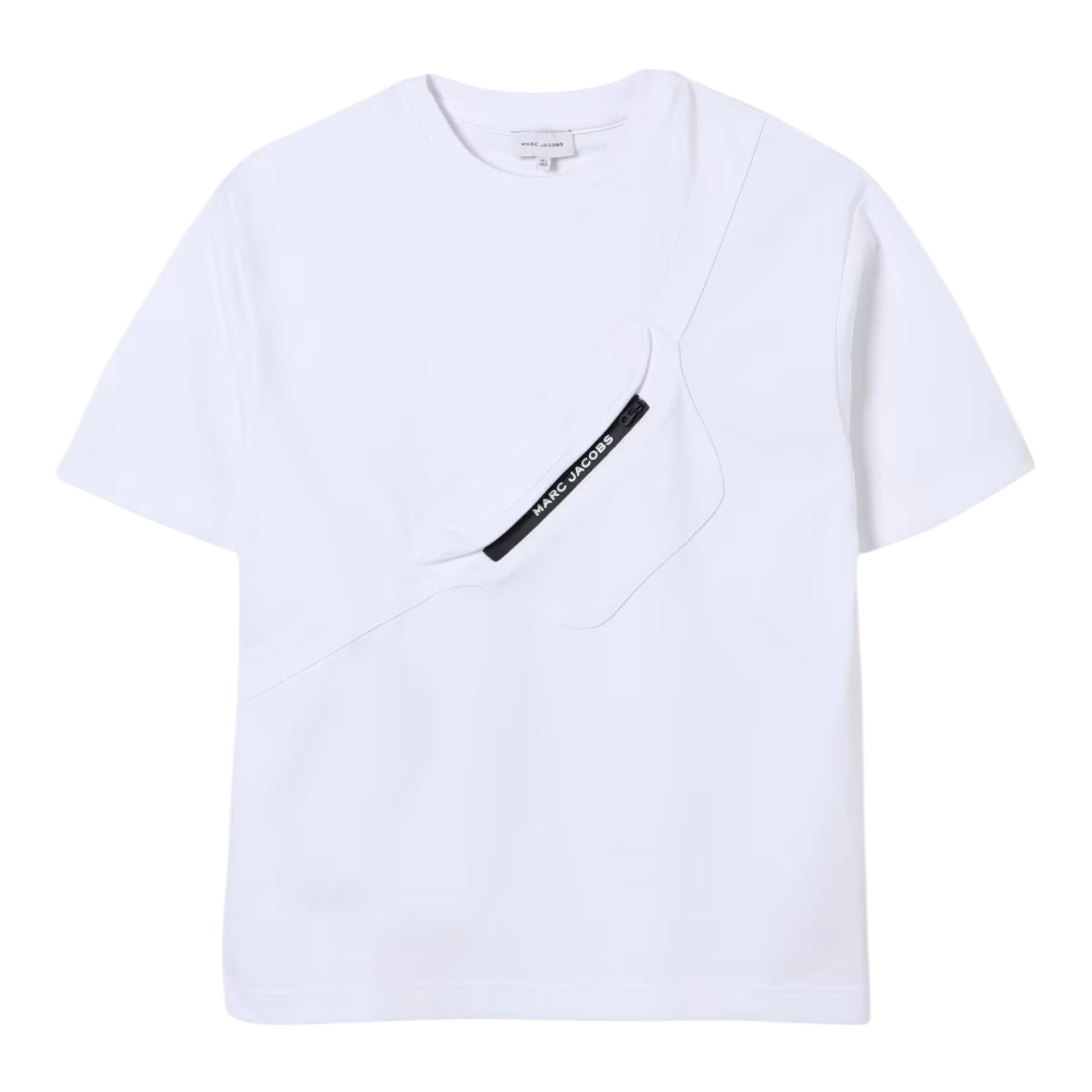 Marc Jacobs T-Shirt Tinta Unita Girocollo per Bambino W60449 BIANCO MARC JACOBS 