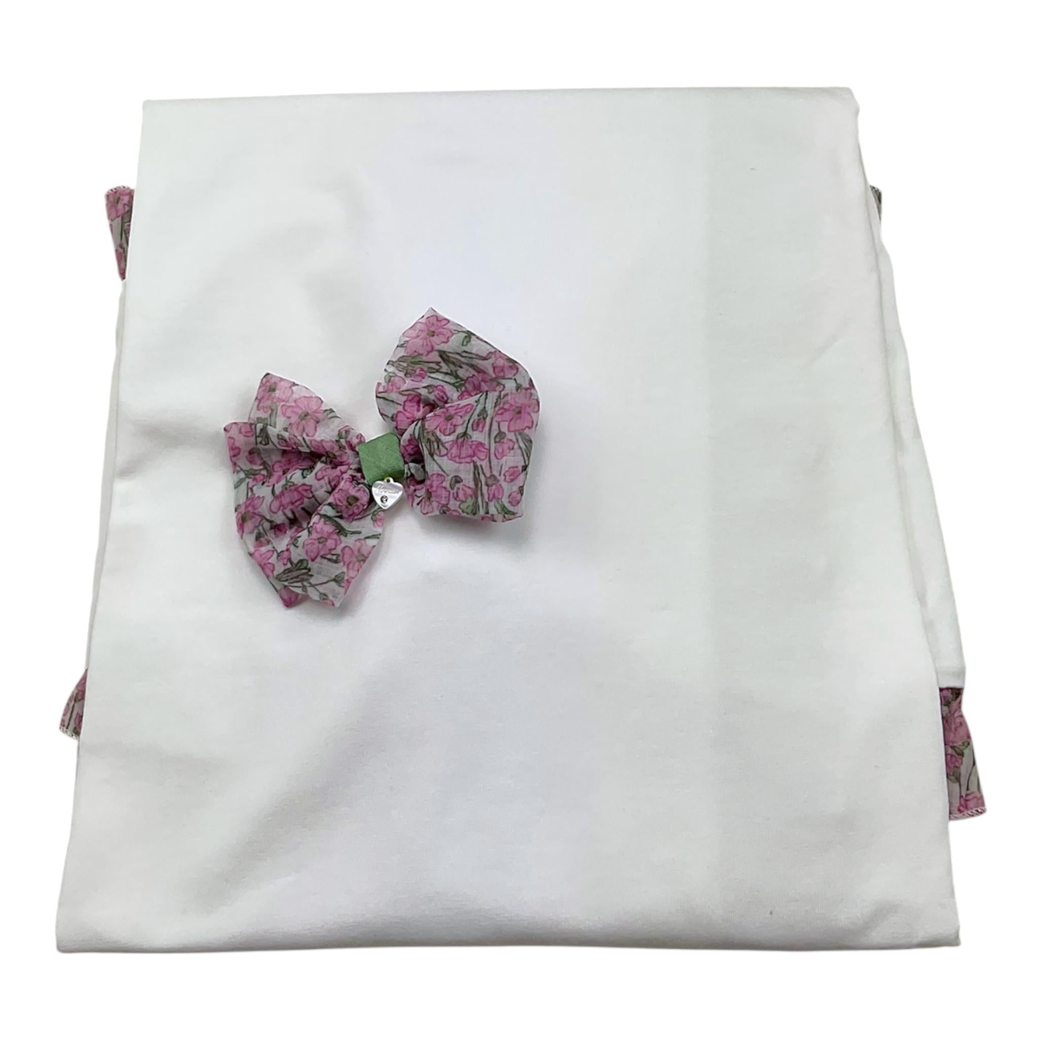 Lalalu' Coperta Tinta Unita con Applicazioni per Neonata E25COP17 BIANCO LALALU' 