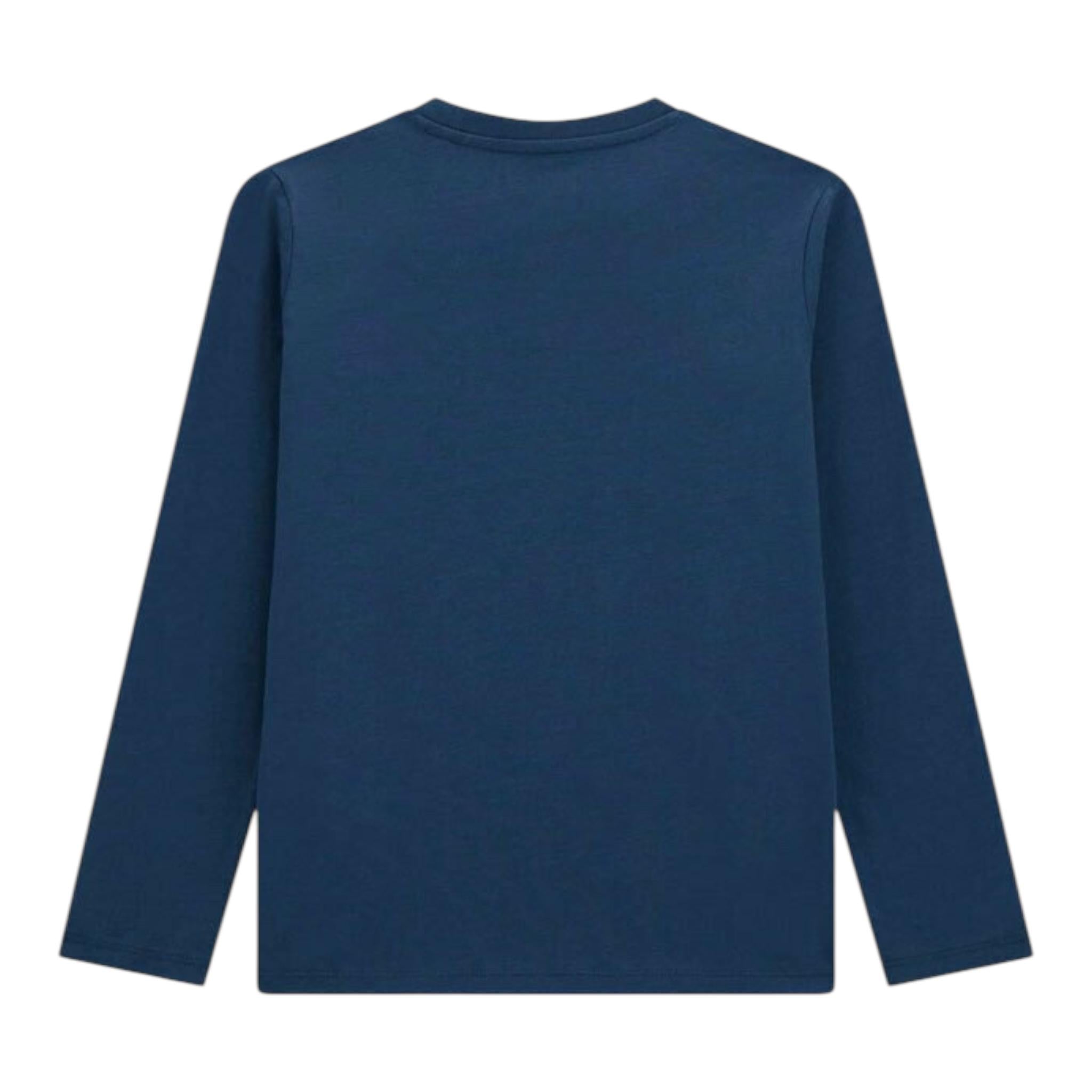 GUESS shirt girocollo tinta unita cn stampa in contrasto Blu per Bambino L4BI28I3X14 BLU GUESS 