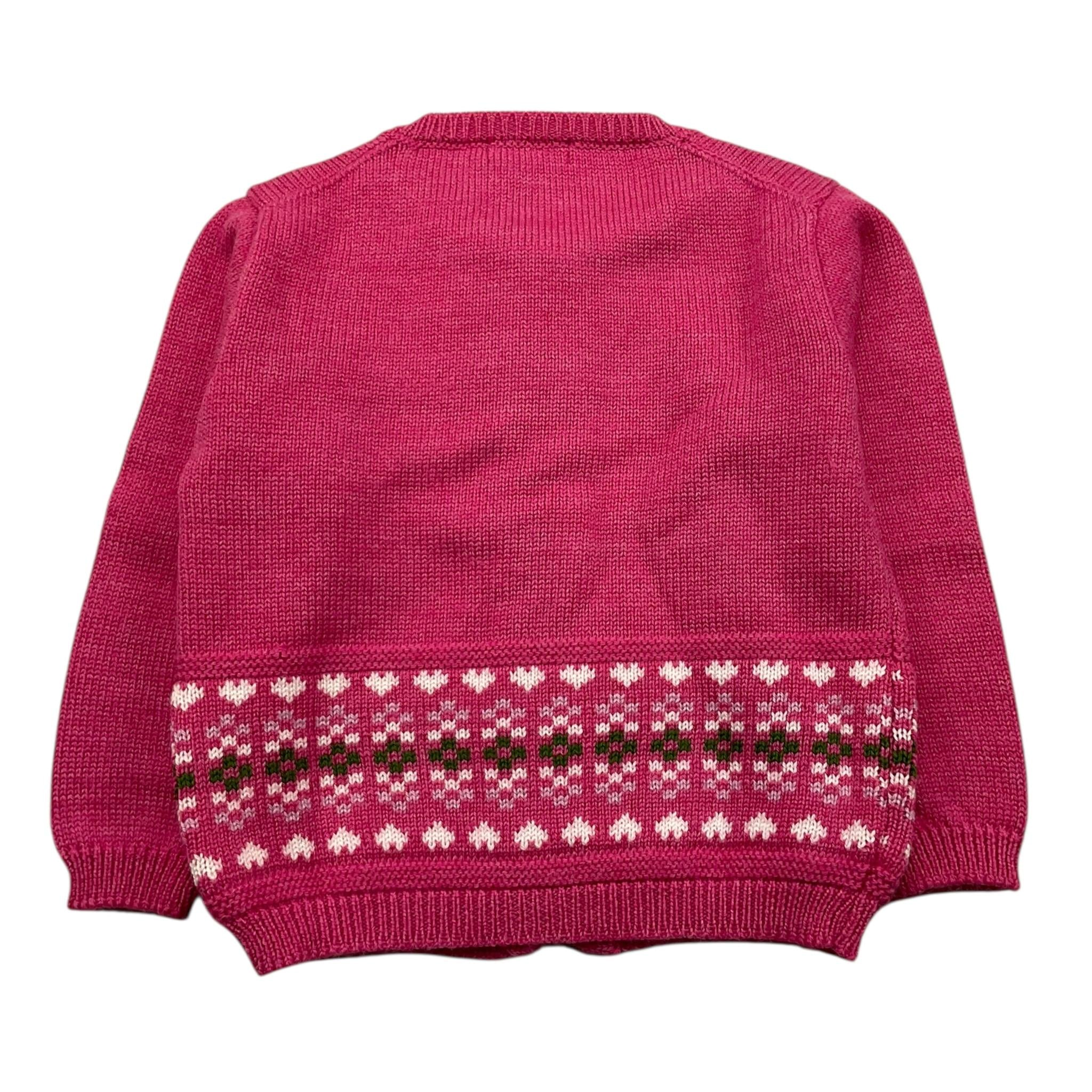 BARCELLINO cardigan tinta unita con ricami Fuxia per Neonata 116012 FUXIA BARCELLINO 