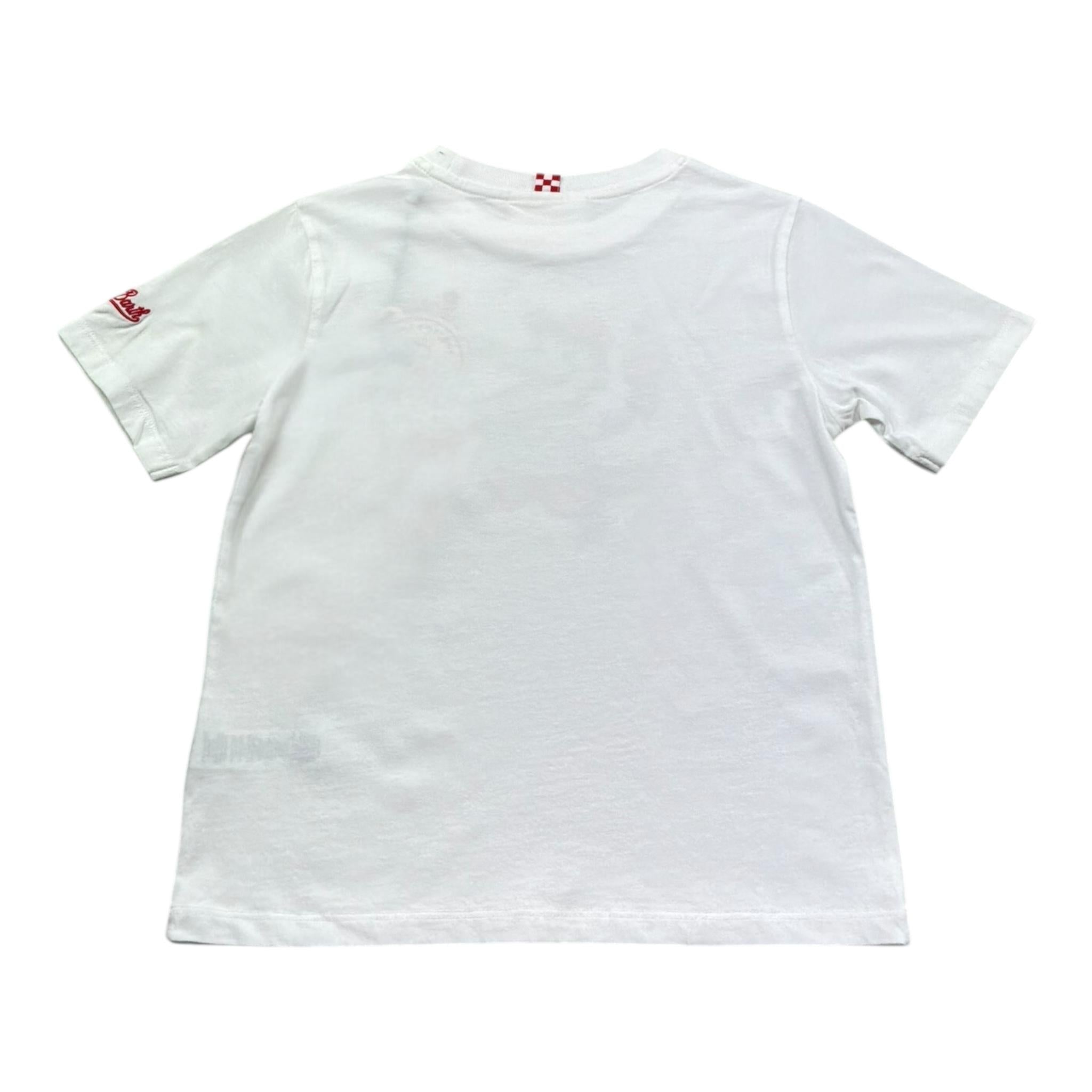 Saint Barth T-Shirt Girocollo Tinta Unita con Stampa per Bambino 00162L BIANCO SAINT BARTH 