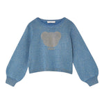 LIU JO maglia girocollo tinta unita lurex Blu per Neonata KF4075N BLU LIU JO 
