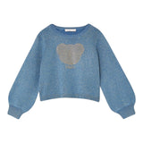 LIU JO maglia girocollo tinta unita lurex Blu per Neonata KF4075N BLU LIU JO 