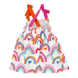 Agatha Ruiz Weißes ärmelloses Kleid mit Fantasy-Print für Babys