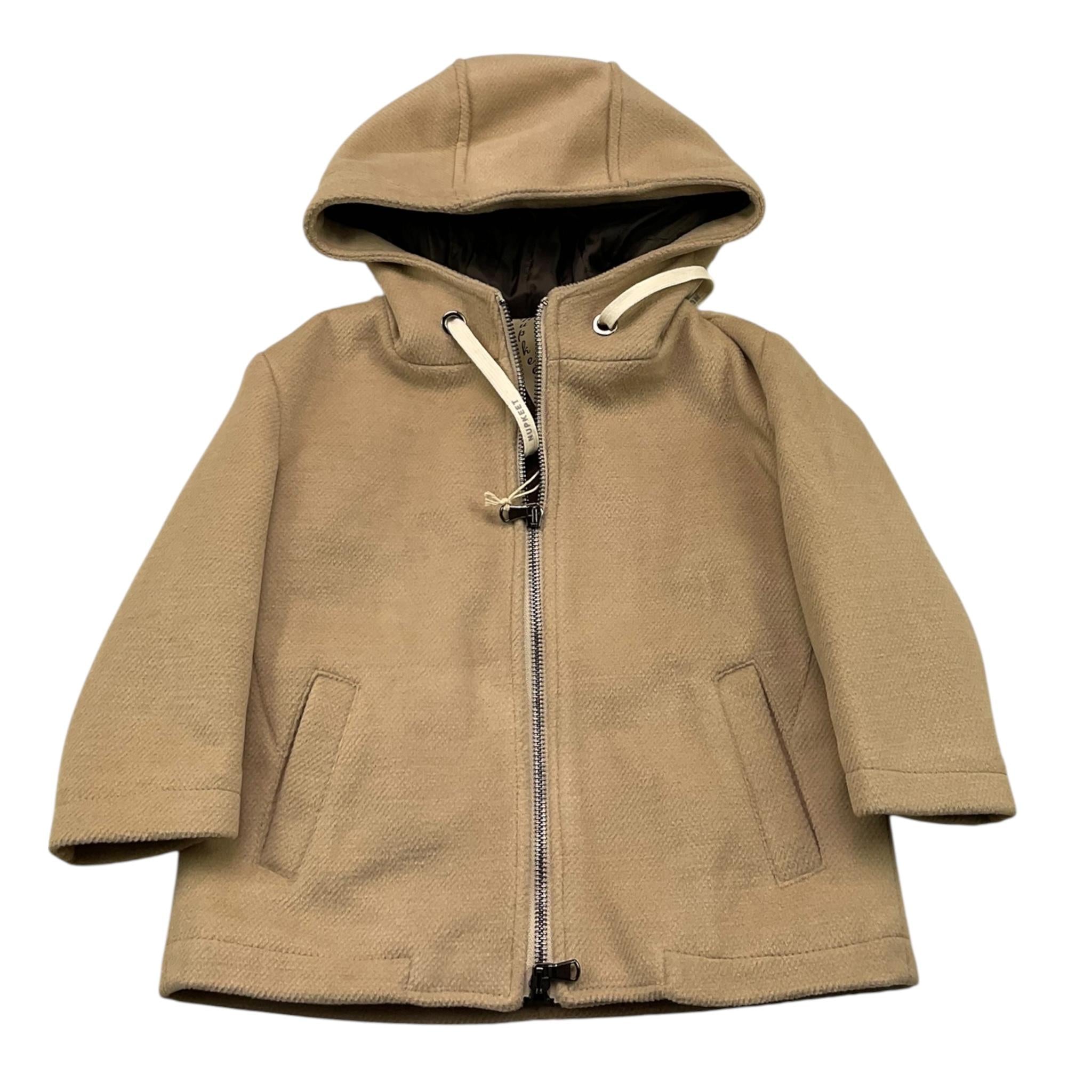 NUPKEET cappotto tinta unita con cappuccio Beige per Bambino 34NK588J BEIGE NUPKEET 