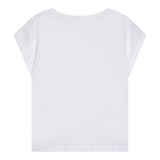 Billieblush T-Shirt Tinta Unita con Stampa Brillantini per Bambina U21036 BIANCO BillIEBLUSH 