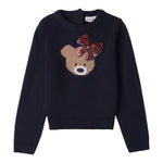 SARABANDA maglia girocollo tinta unita con paillettes Blu per Bambina 0A316 BLU SARABANDA 