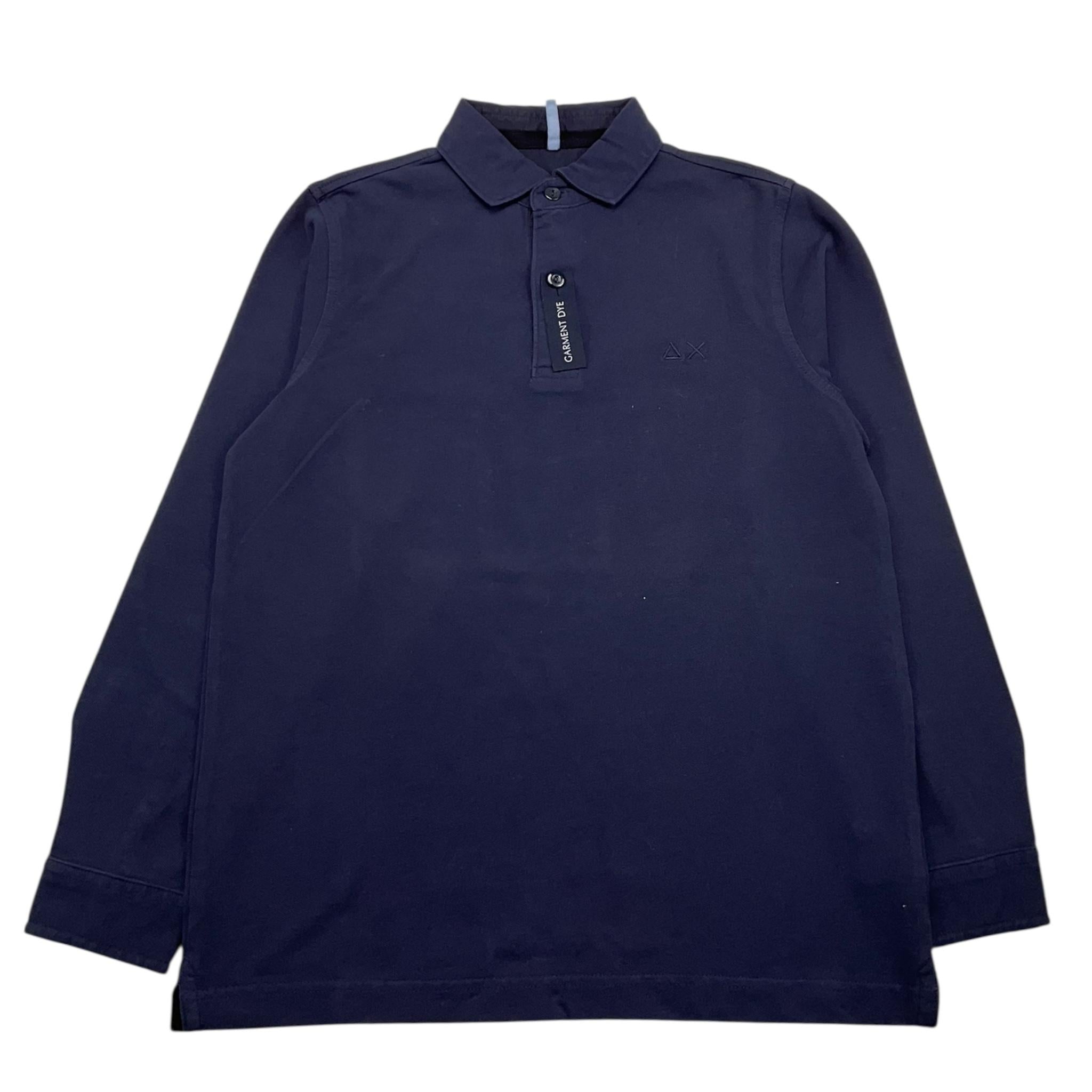 SUN68 polo manica lunga tinta unita Blu per Bambino A40302 BLU SUN68 