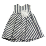 J.O. Milano Abito Giromanica Tinta Unita con Fantasia A Righe per Neonata 172B1N BIANCO/BLU J.O. MILANO 