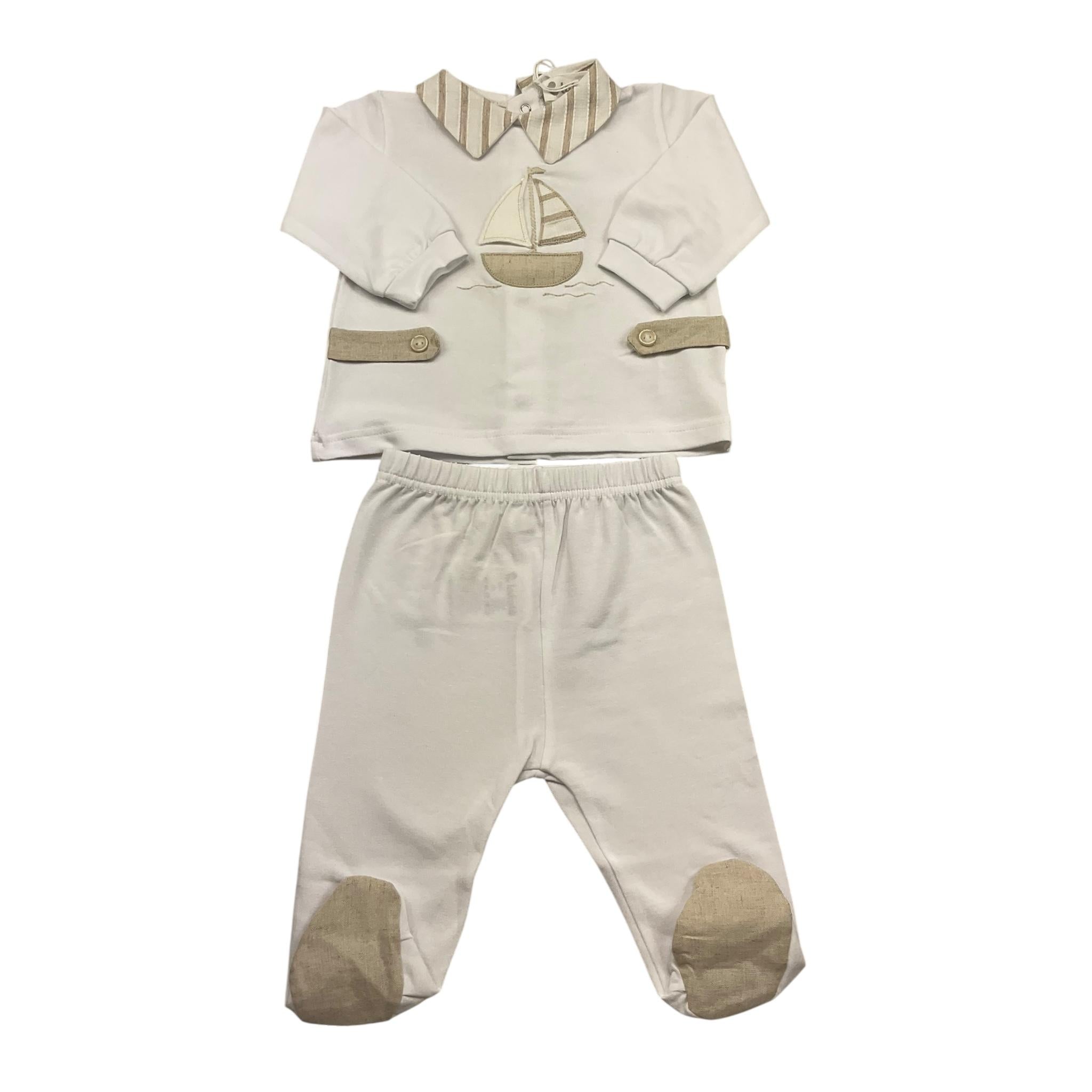 Lalalu' Completo 2 Pezzi Shirt-Ghettina per Neonato CPL2P BIANCO LALALU' 