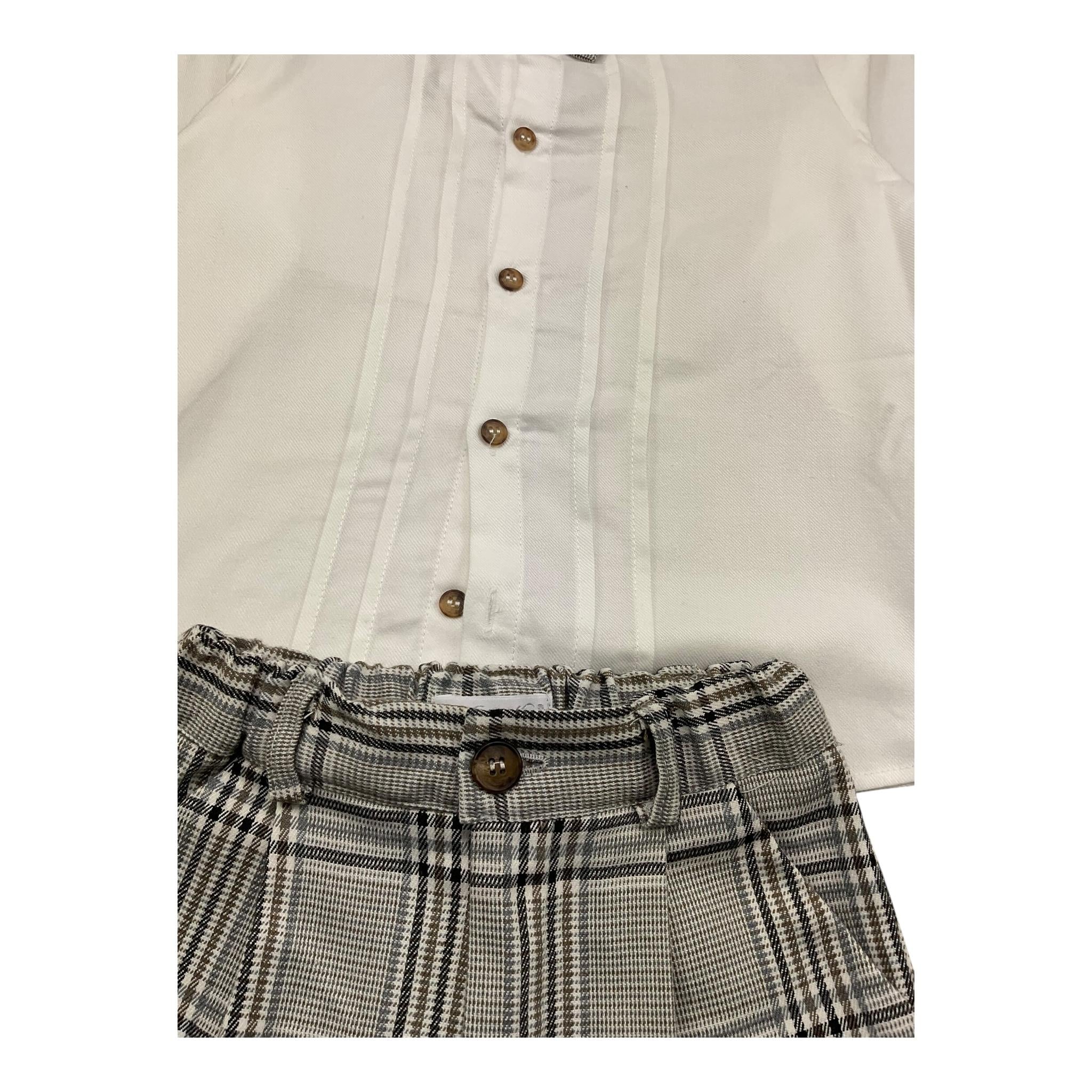 BARCELLINO completo 3 pezzi camicia-bermuda-papillon Bianco per Bambino 106512 BIANCO BARCELLINO 