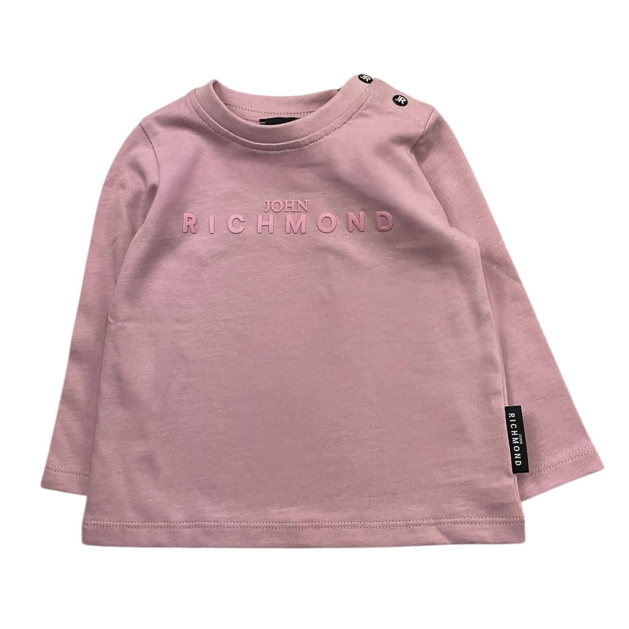 JOHN RICHMOND shirt tinta unita girocollo con stampa Lilla per Neonata RIA25024TS LILLA JOHN RICHMOND 