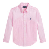 Ralph Lauren Camicia Manica Lunga Tinta Unita per Bambino 323967600002 ROSA RALPH LAUREN 