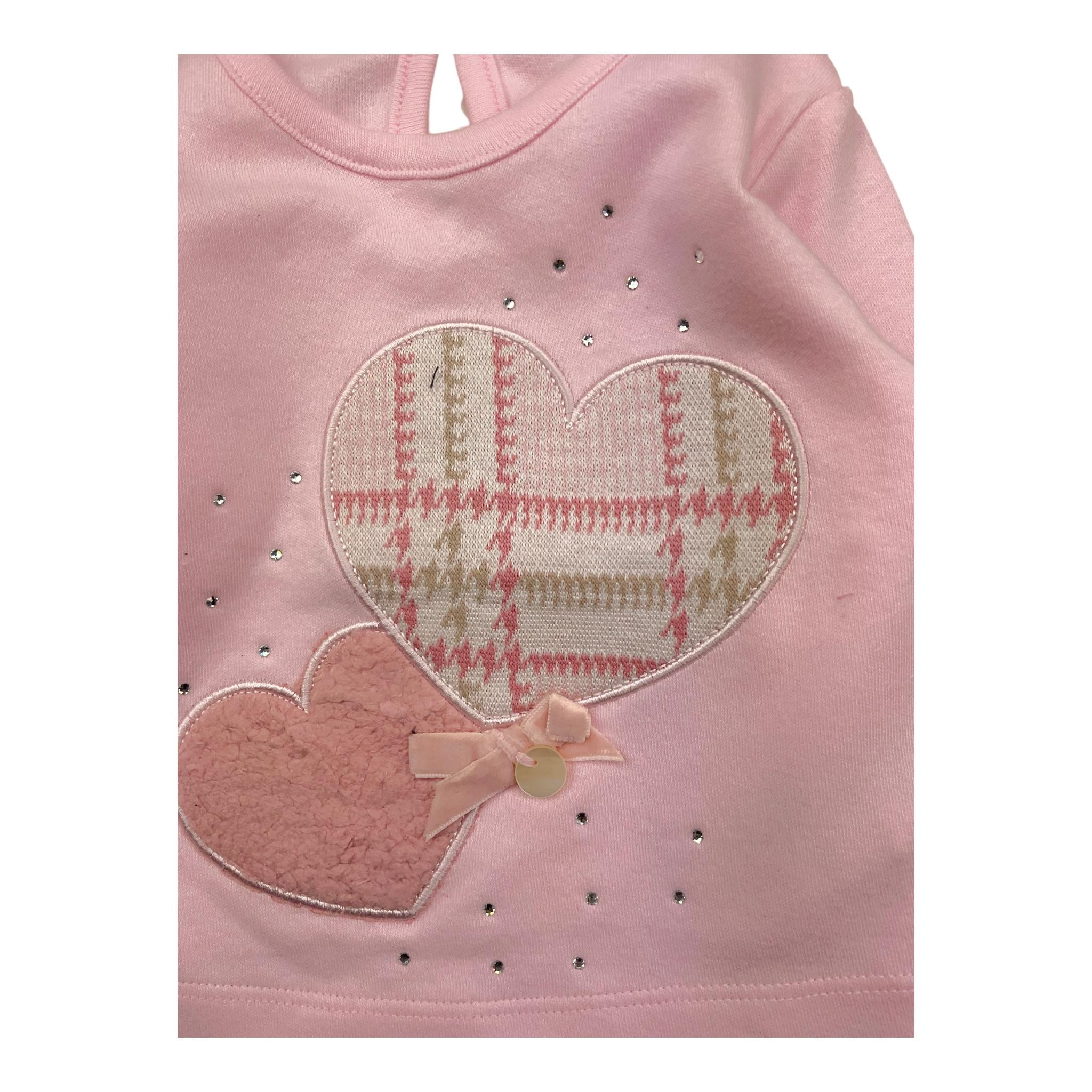 EMC shirt gircollo tinta unita con stampa Rosa per Neonata BX2273 ROSA EMC 