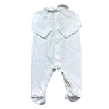 Le Bebe Tutina Manica Lunga Tinta Unita con Colletto per Neonata LBG6304 BIANCO LE BEBE 
