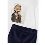 MAYORAL completo 2pz felpa-leggins bicolore Bianco/blu per Bambina 4705 BIANCO/BLU MAYORAL 