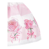 Monnalisa Gonna Bicolore con Stampa Rose per Neonata 31E700 BIANCO/ROSA MONNALISA 