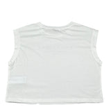 Philosophy Canotta Girocollo Tinta Unita con Logo per Bambina I1E603X BIANCO PHILOSOPHY 