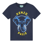 Kenzo T-Shirt Girocollo tinta unita Blu per Bambino K60357 BLU KENZO 