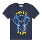 Kenzo T-Shirt Girocollo tinta unita Blu per Bambino K60357 BLU KENZO 