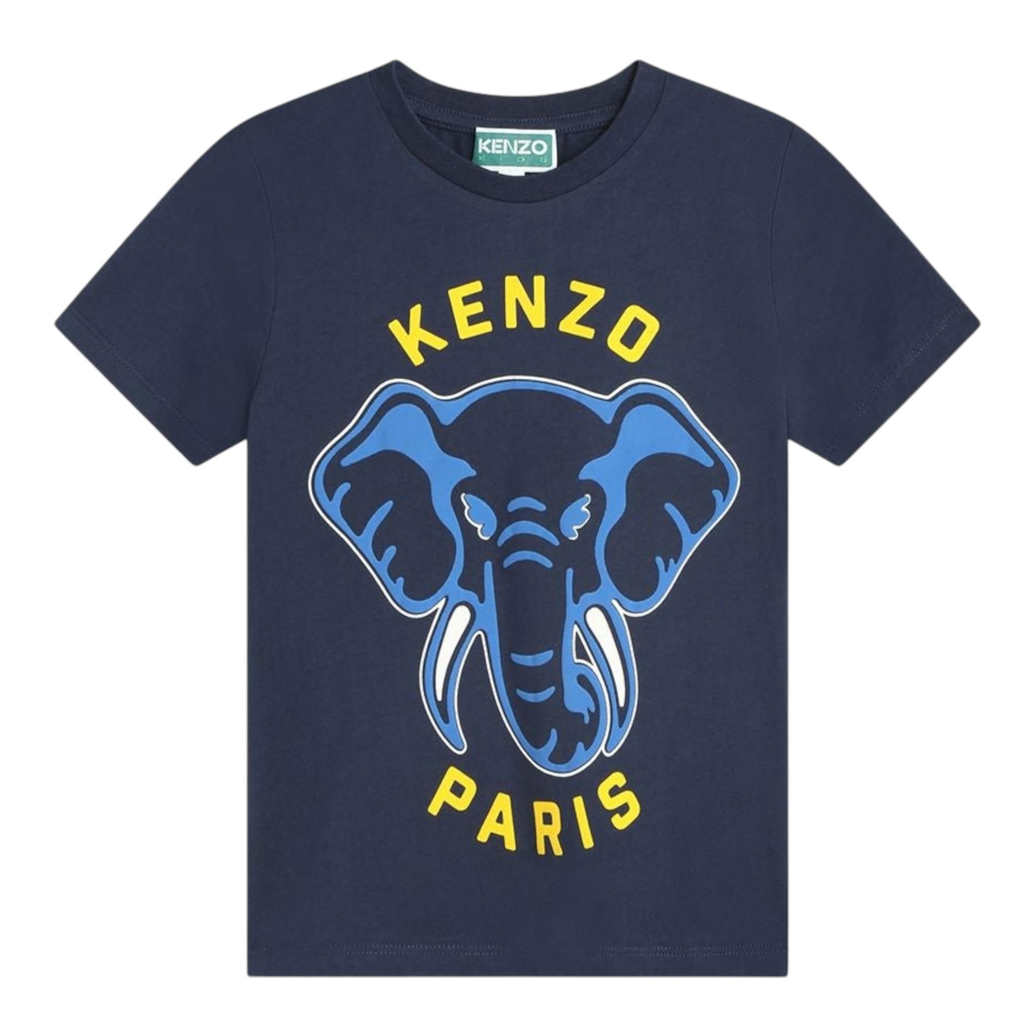 Kenzo T-Shirt Girocollo tinta unita Blu per Bambino K60357 BLU KENZO 
