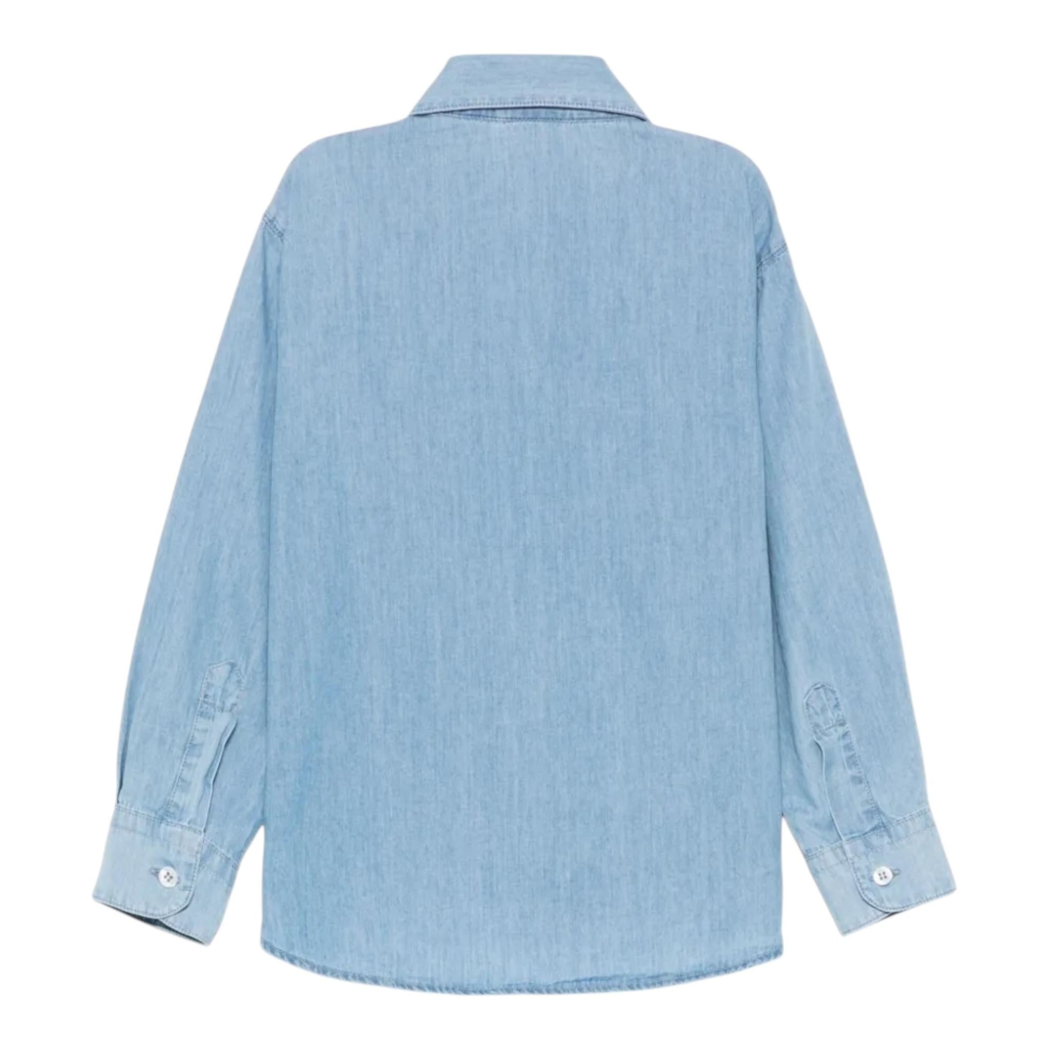 Aspesi Camicia Tinta Unita In Denim per Bambino S25046CLJ0043 AZZURRO ASPESI 