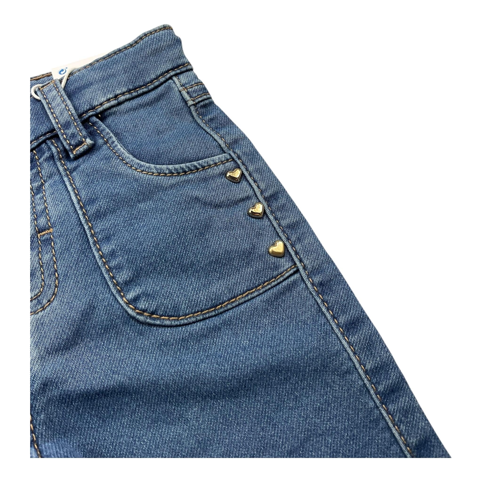 MAYORAL jeans tinta unita con borchie a forma di cuore Blu per Neonata 2547 BLU MAYORAL 
