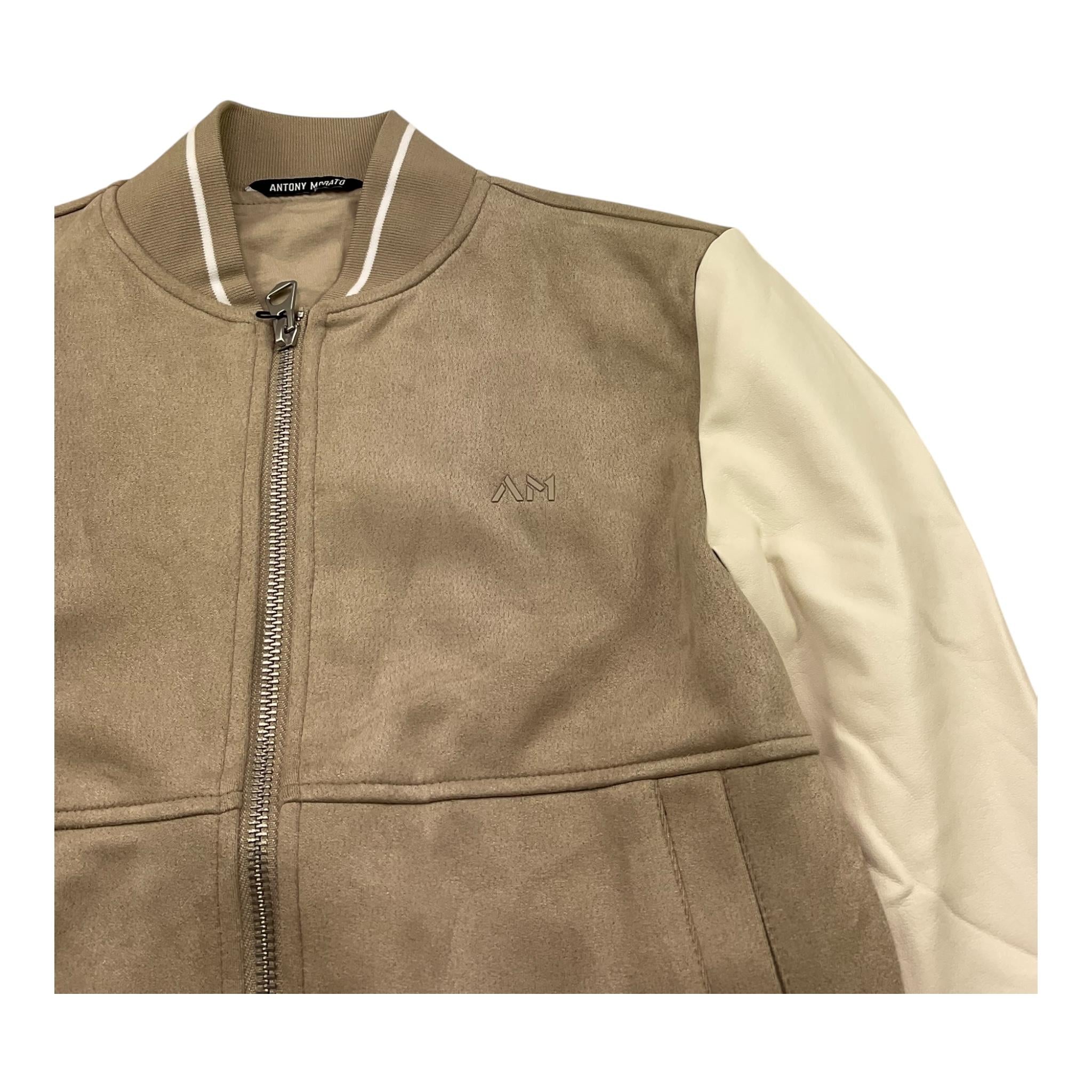 Antony Morato Felpa con Zip Tinta Unita con Maniche In Contrasto per Bambino MKFL00515 BEIGE ANTONY MORATO 
