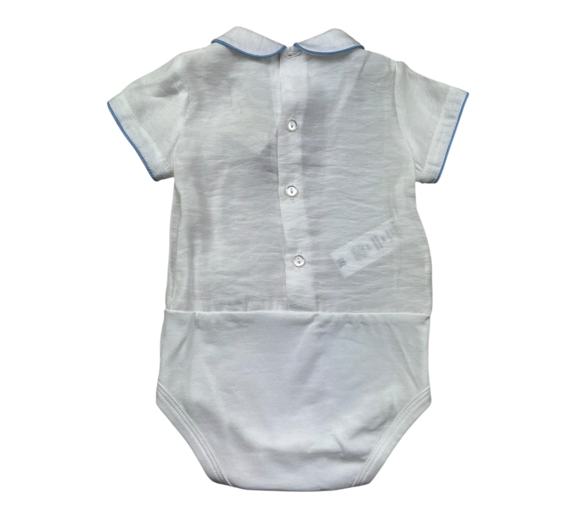 Le Bebe Body Camicia Mezza Manica Tinta Unita per Neonato LBB5375 BIANCO LE BEBE 