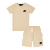 John Richmond Completo 2 Pezzi T-Shirt-Bermuda Tinta Unita per Bambino RBP25134CJXX BEIGE JOHN RICHMOND 