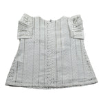 Liu Jo Top Giomanica tinta unita con Ricami Bianco per Neonata KA0110 BIANCO LIU JO 