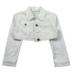 Lu Lu By Miss Grant Giubbino In Denim tinta unita Bianco per Bambina LL2604 BIANCO LU LU BY MISS GRANT 