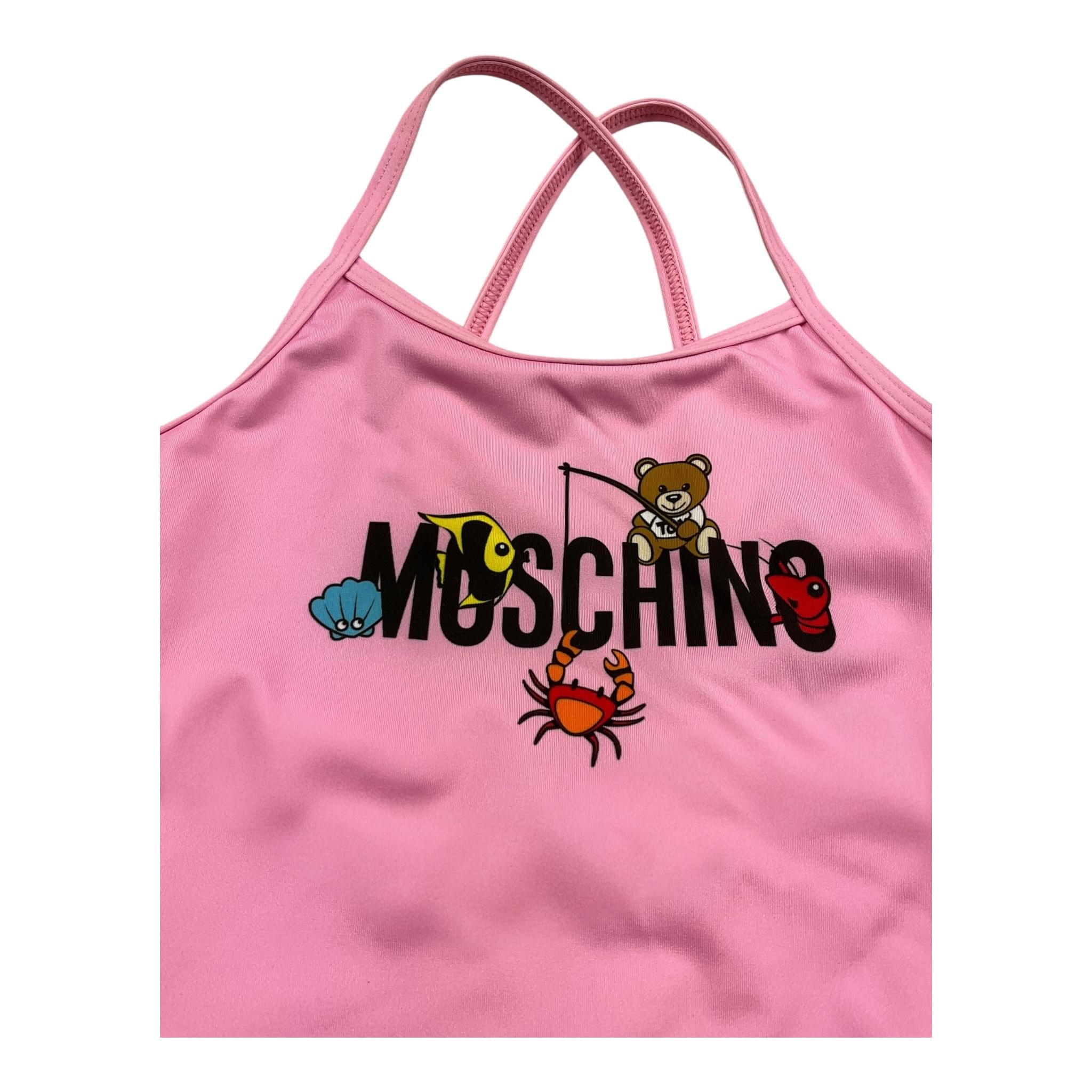 Moschino Costume Intero Tinta Unita con Logo per Neonata MDL00QL ROSA MOSCHINO 