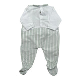 Babyvip Tutina Bicolore con Fantasia A Righe per Neonata T2859 BIANCO/VERDE BABYVIP 