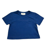 t.shirt girocollo tinta unita con stampa TGP26004TSJJ BLU TRUSSARDI 