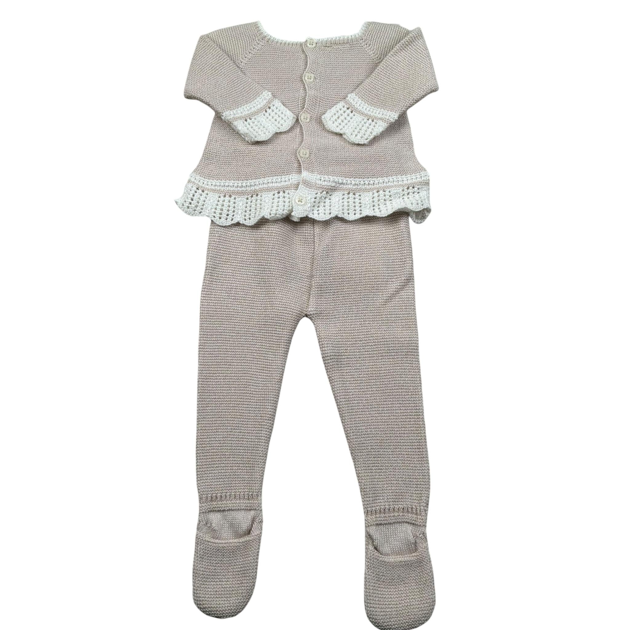 Paz Rodriguez Completo 2 Pezzi Maglia-Ghettina Tinta Unita per Neonata 00342369 BIEGE PAZ RODRIGUEZ 