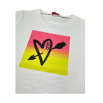 Liu Jo T-Shirt Girocollo Tinta Unita con Logo per Bambina GA5020 BIANCO LIU JO 