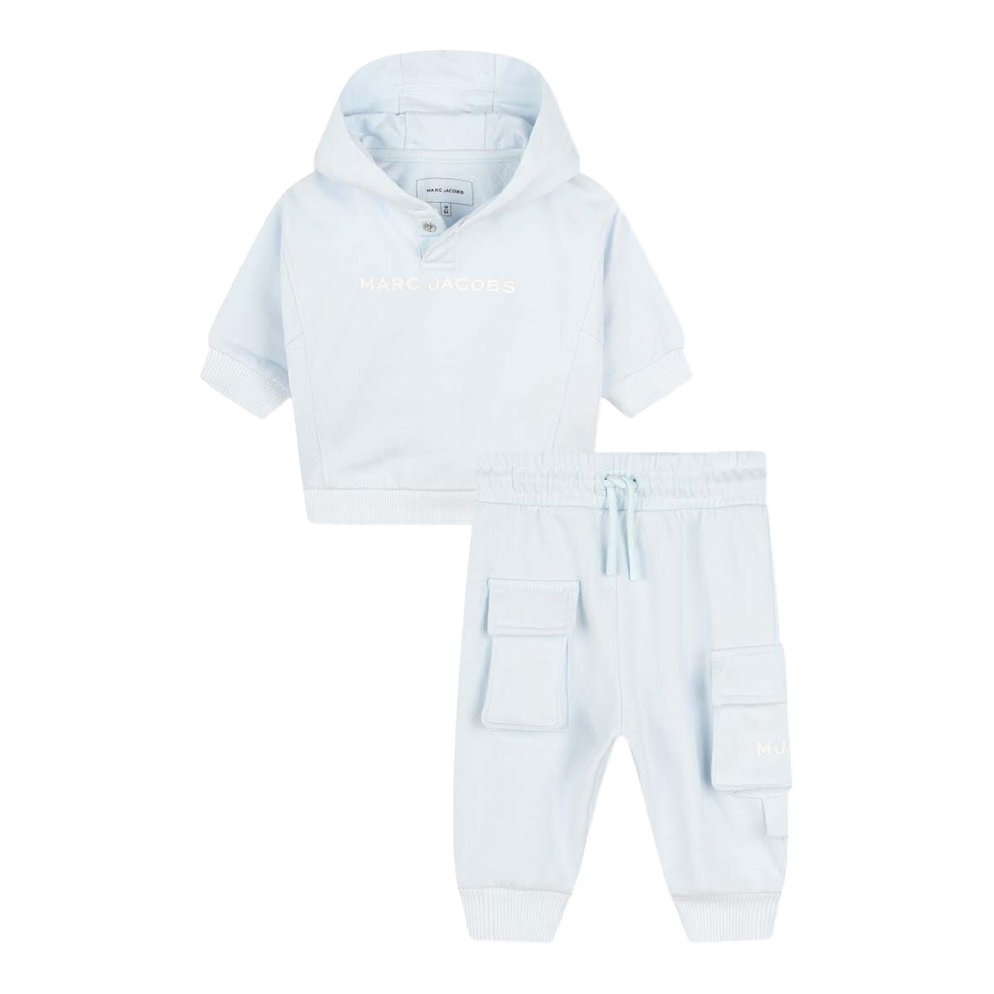 MARC JACOBS completo 2 pezzi felpa-pantalone tinta unita Azzurro per Neonato W60331 AZZURRO MARC JACOBS 