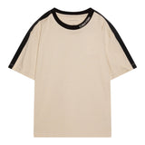 Calvin Klein T-Shirt Tinta Unita con Profili In Contrasto per Bambino IB0IB02457 BEIGE CALVIN KLEIN 