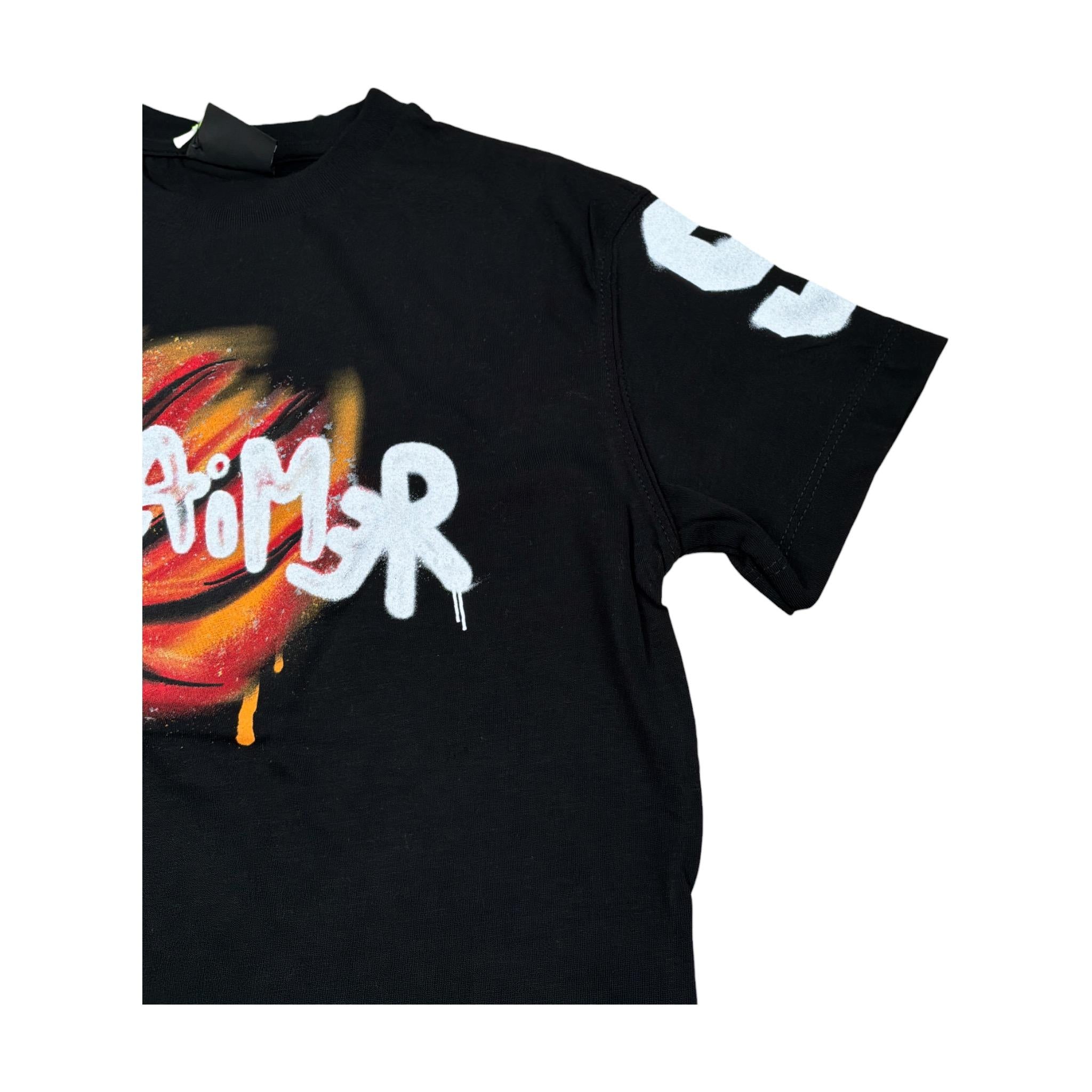 Disclaimer T-Shirt Girocollo tinta unita con Stampe Nero per Bambino 25EDK58446XX NERO DISCLAIMER 