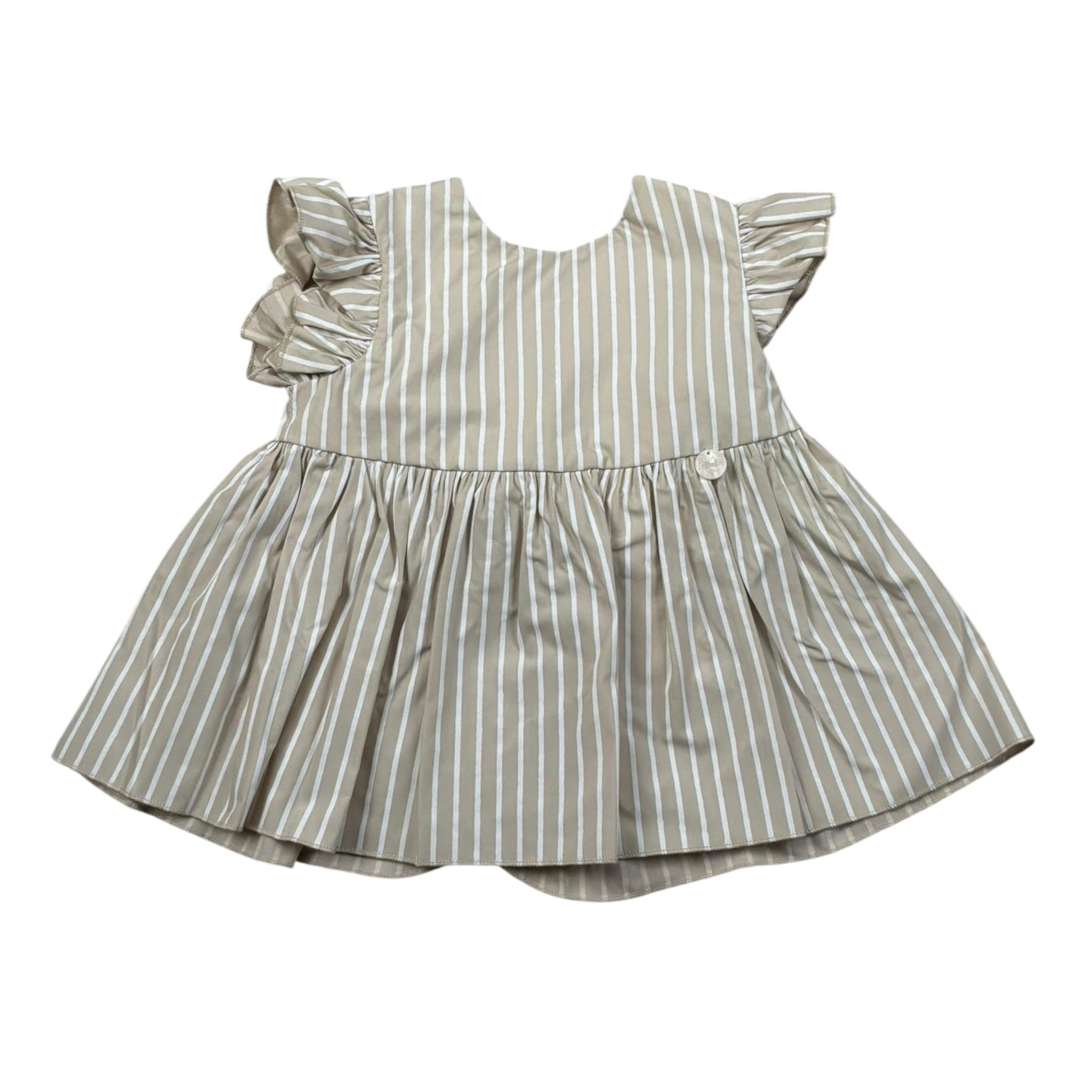 Le Bebe Top Giromanica Tinta Unita Fantasia A Righe per Neonata LBG5824 BEIGE LE BEBE 