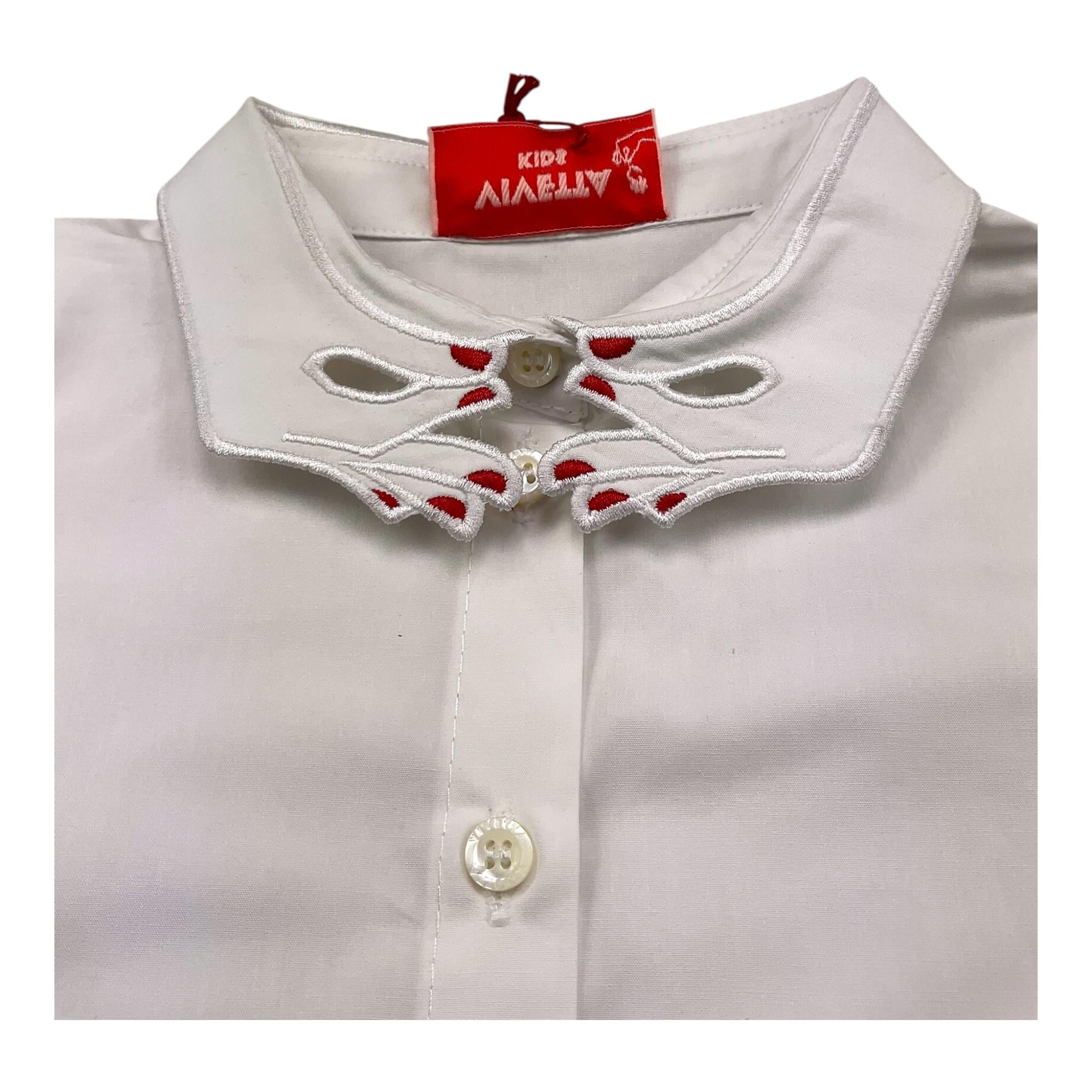 Vivetta Camicia Manica Lunga Tinta Unita per Bambina VE250648B BIANCO VIVETTA 