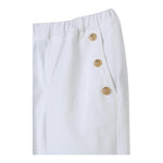 Balmain Pantalone Tinta Unita con Elastico In Vita per Bambina BW6Q5 BIANCO BALMAIN 
