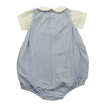 La Stupenderia Pagliaccetto Bicolore con Colletto per Neonata TBTT57 AZZURRO LA STUPENDERIA 