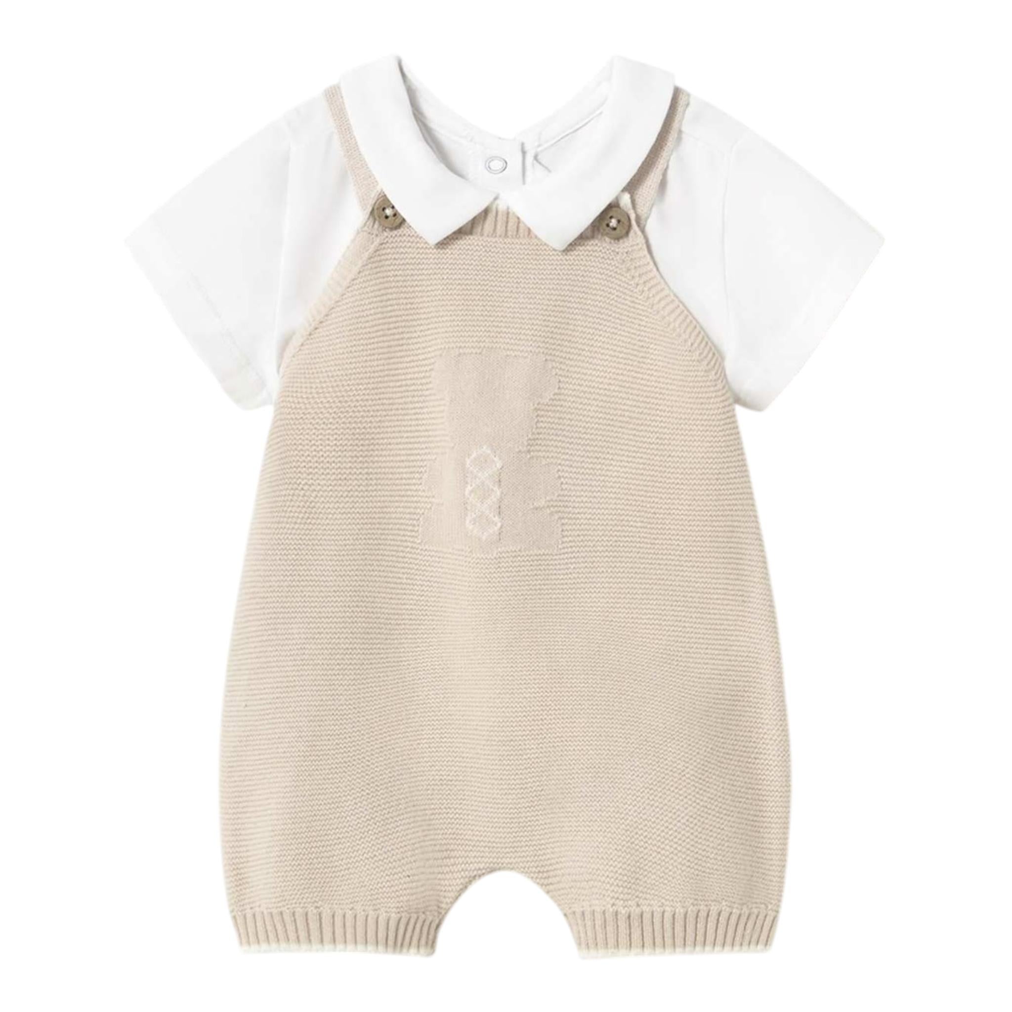 Mayoral Completo 2 Pezzi T-Shirt-Pagliaccetto per Neonato 1607X BEIGE MAYORAL 