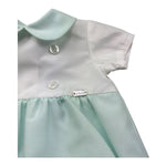 Le Bebe Pagliaccetto Mezza Manica Bicolore per Neonato LBB5421 BIANCO/VERDE ACQUA LE BEBE 