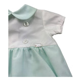 Le Bebe Pagliaccetto Mezza Manica Bicolore per Neonato LBB5421 BIANCO/VERDE ACQUA LE BEBE 