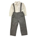 BARCELLINO complet 3 pezzi camicia-salopette-papillon Grigio per Neonato 115910L GRIGIO BARCELLINO 