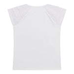 Guess T-Shirt Girocollo Tinta Unita con Applicazione per Bambina J5RI32K6YW4 BIANCO GUESS 